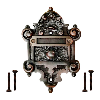 Decorative Doorbell Button – Finest Quality Bell Push Button – Easy to Install Calling Bell Button – ‎Oil Rubbed Bronze