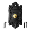 Decorative Doorbell Button – Finest Quality Bell Push Button – Easy to Install Calling Bell Button – Antique Black