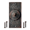 Decorative Doorbell Button – Finest Quality Bell Push Button – Easy to Install Calling Bell Button – ‎Oil Rubbed Bronze