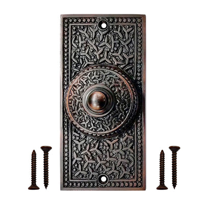 Decorative Doorbell Button – Finest Quality Bell Push Button – Easy to Install Calling Bell Button – ‎Oil Rubbed Bronze