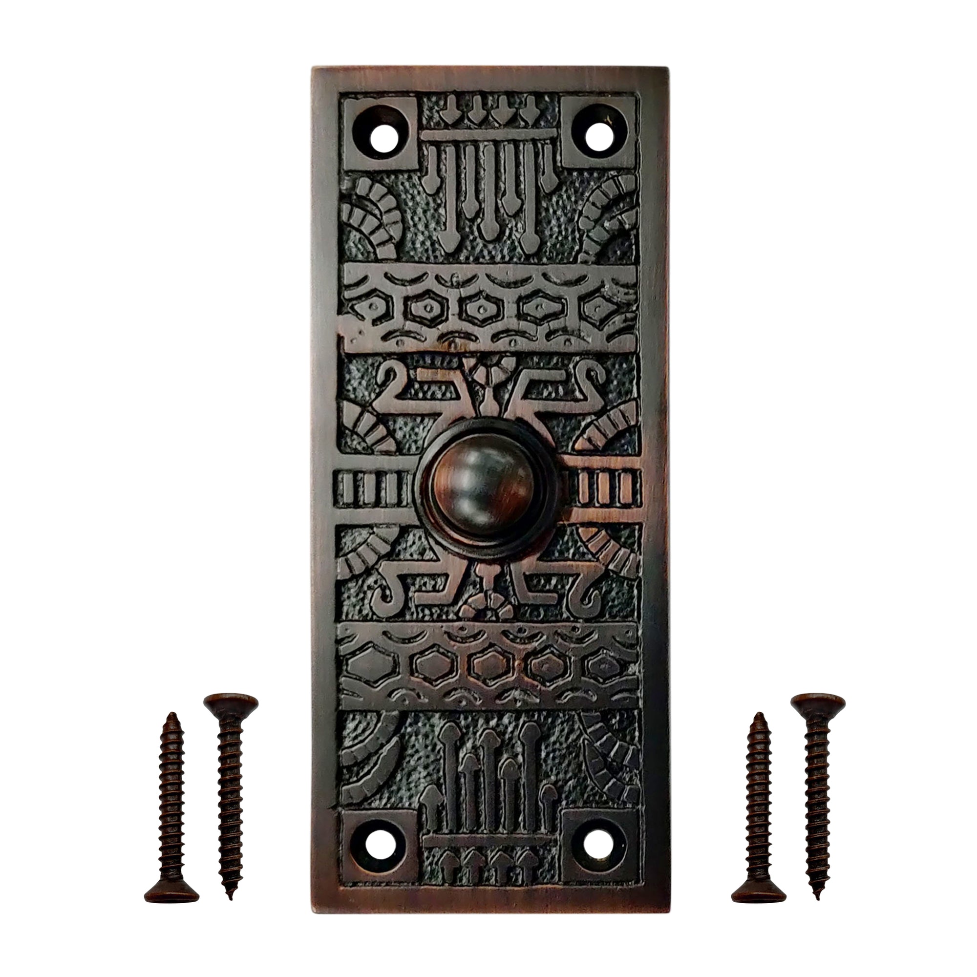 Decorative Doorbell Button – Finest Quality Bell Push Button – Easy to Install Calling Bell Button – Oil Rubbed Bronze