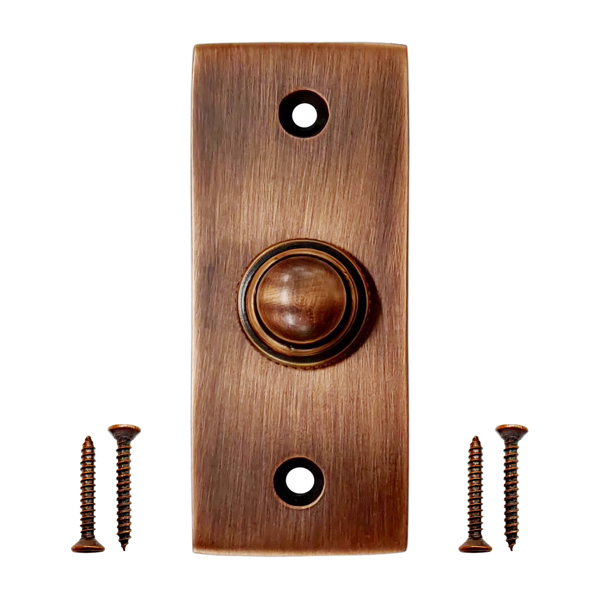 Decorative Doorbell Button – Finest Quality Bell Push Button – Easy to Install Calling Bell Button – Antique Copper