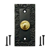 Decorative Doorbell Button – Finest Quality Bell Push Button – Easy to Install Calling Bell Button – Antique Black