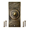 Decorative Doorbell Button – Finest Quality Bell Push Button – Easy to Install Calling Bell Button – Antique Brass