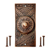 Decorative Doorbell Button – Finest Quality Bell Push Button – Easy to Install Calling Bell Button – Antique Copper