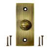 Decorative Doorbell Button – Finest Quality Bell Push Button – Easy to Install Calling Bell Button – Antique Brass Finish