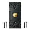 Decorative Doorbell Button – Finest Quality Bell Push Button – Easy to Install Calling Bell Button – Antique Black