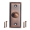 Decorative Doorbell Button – Finest Quality Bell Push Button – Easy to Install Calling Bell Button – Antique Copper