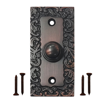 Decorative Doorbell Button – Finest Quality Bell Push Button – Easy to Install Calling Bell Button – ‎Oil Rubbed Bronze