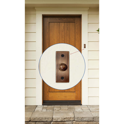 Decorative Doorbell Button – Finest Quality Bell Push Button – Easy to Install Calling Bell Button – Antique Copper