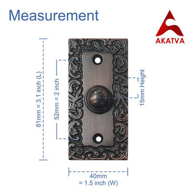 Decorative Doorbell Button – Finest Quality Bell Push Button – Easy to Install Calling Bell Button – ‎Oil Rubbed Bronze