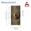 Decorative Doorbell Button – Finest Quality Bell Push Button – Easy to Install Calling Bell Button – ‎Antique Brass