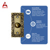 Decorative Doorbell Button – Finest Quality Bell Push Button – Easy to Install Calling Bell Button – ‎Antique Brass