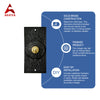 Decorative Doorbell Button – Finest Quality Bell Push Button – Easy to Install Calling Bell Button – ‎Antique Black