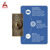 Decorative Doorbell Button – Finest Quality Bell Push Button – Easy to Install Calling Bell Button – ‎Antique Brass