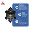 Decorative Doorbell Button – Finest Quality Bell Push Button – Easy to Install Calling Bell Button – ‎Antique Black