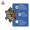 Decorative Doorbell Button – Finest Quality Bell Push Button – Easy to Install Calling Bell Button – Antique Brass