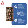 Decorative Doorbell Button – Finest Quality Bell Push Button – Easy to Install Calling Bell Button – Antique Copper