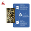 Decorative Doorbell Button – Finest Quality Bell Push Button – Easy to Install Calling Bell Button – Antique Brass