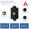 Decorative Doorbell Button – Finest Quality Bell Push Button – Easy to Install Calling Bell Button – Antique Black