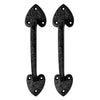 8.1" Black Antique Iron Door and Cabinet Pull (Black Powder Coated) – Furniture Door Pull Antique – Set of 2 Pieces