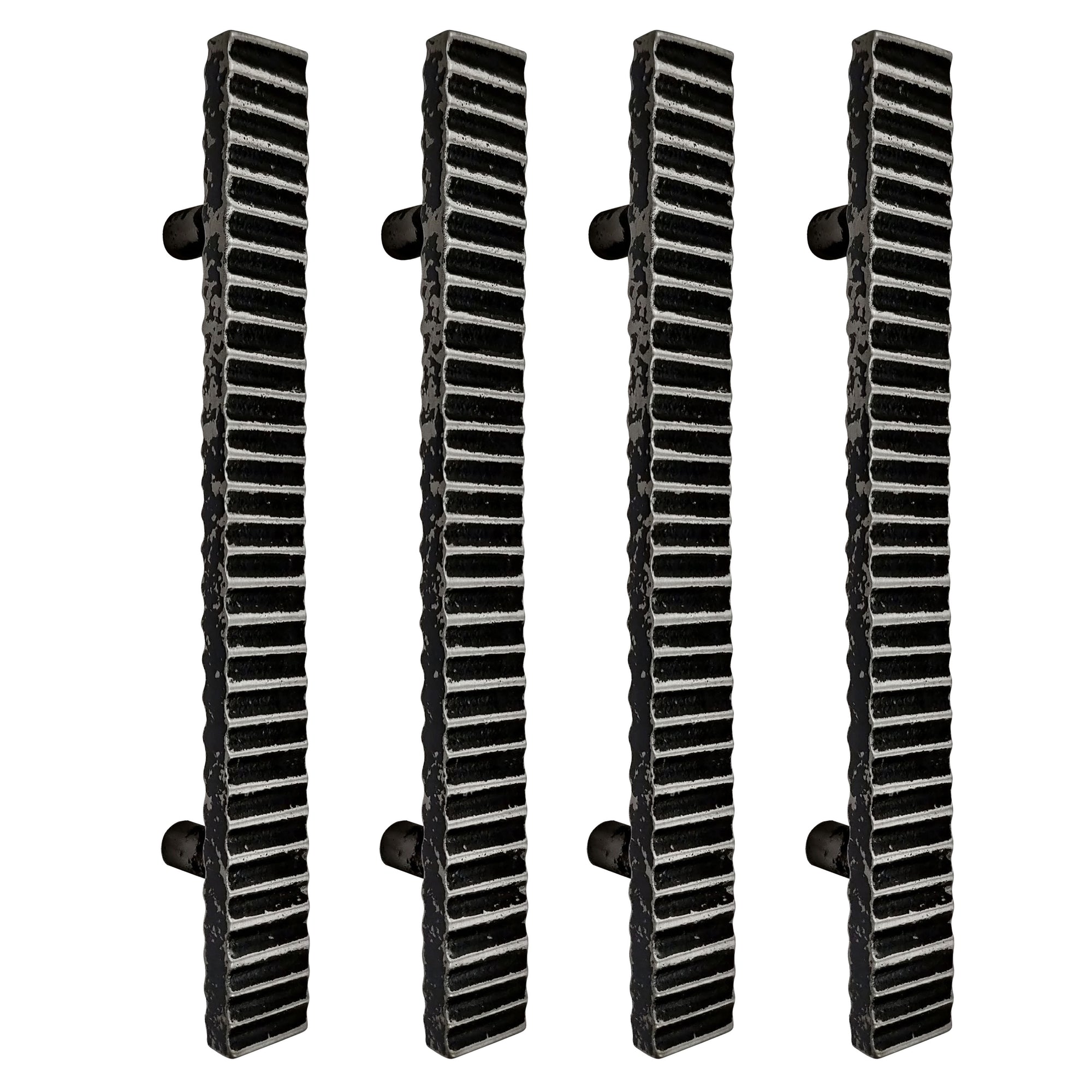 7.7" Antique Iron Door and Cabinet Pull (Brushed Black Finish) – Elegant Design Door Pull - Set of 4 Pieces