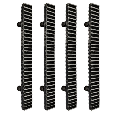 7.7" Antique Iron Door and Cabinet Pull (Brushed Black Finish) – Elegant Design Door Pull - Set of 4 Pieces