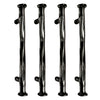 7.2" Antique Iron Door and Cabinet Pull (Brushed Black Finish) – Elegant Design Door Pull - Set of 4 Pieces