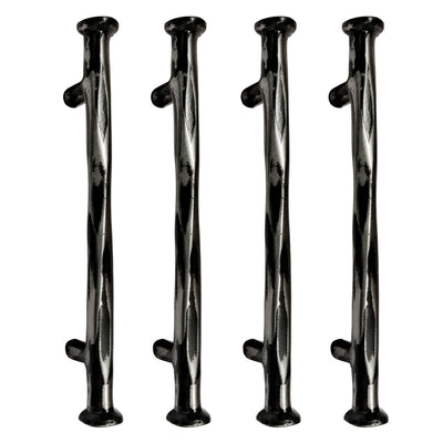 7.2" Antique Iron Door and Cabinet Pull (Brushed Black Finish) – Elegant Design Door Pull - Set of 4 Pieces