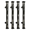 6" Antique Iron Door and Cabinet Pull (Brushed Black Finish) – Elegant Design Door Pull - Set of 4 Pieces