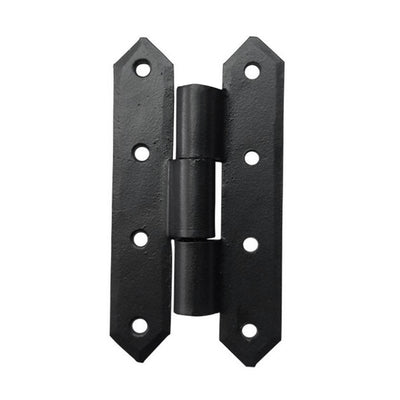 Black Antique Iron Hand Forged H Hinge - Black Powder Coated