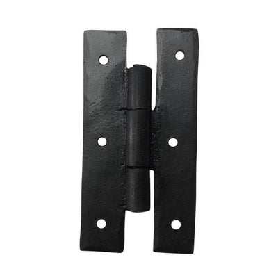 Black Antique Iron Hand Forged H Hinge - Black Powder Coated