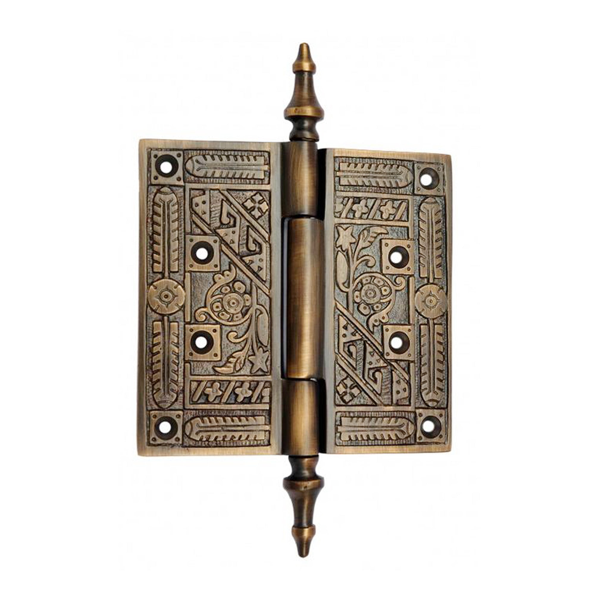 179mm x 115mm Brass Decorative Hinge - Antique Brass