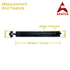 12" Iron Door Bolt - Black Powder Coated