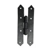 137mm Black Antique Iron Hand Forged H Hinge - Black Powder Coated