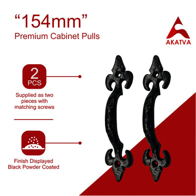 6" Premium Cabinet Pulls -Black Powder Coated