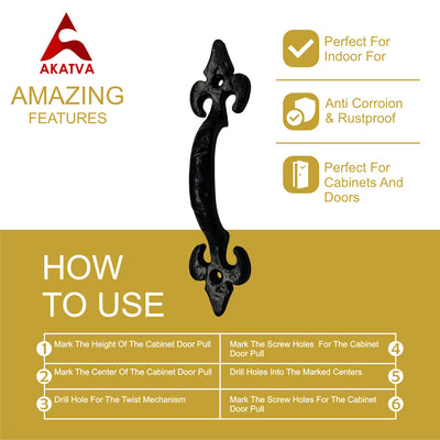 6" Premium Cabinet Pulls - Black Powder Coated