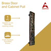 6.9" Brass "Huai" Cabinet Door Pull - Oil Ribbed Brushed