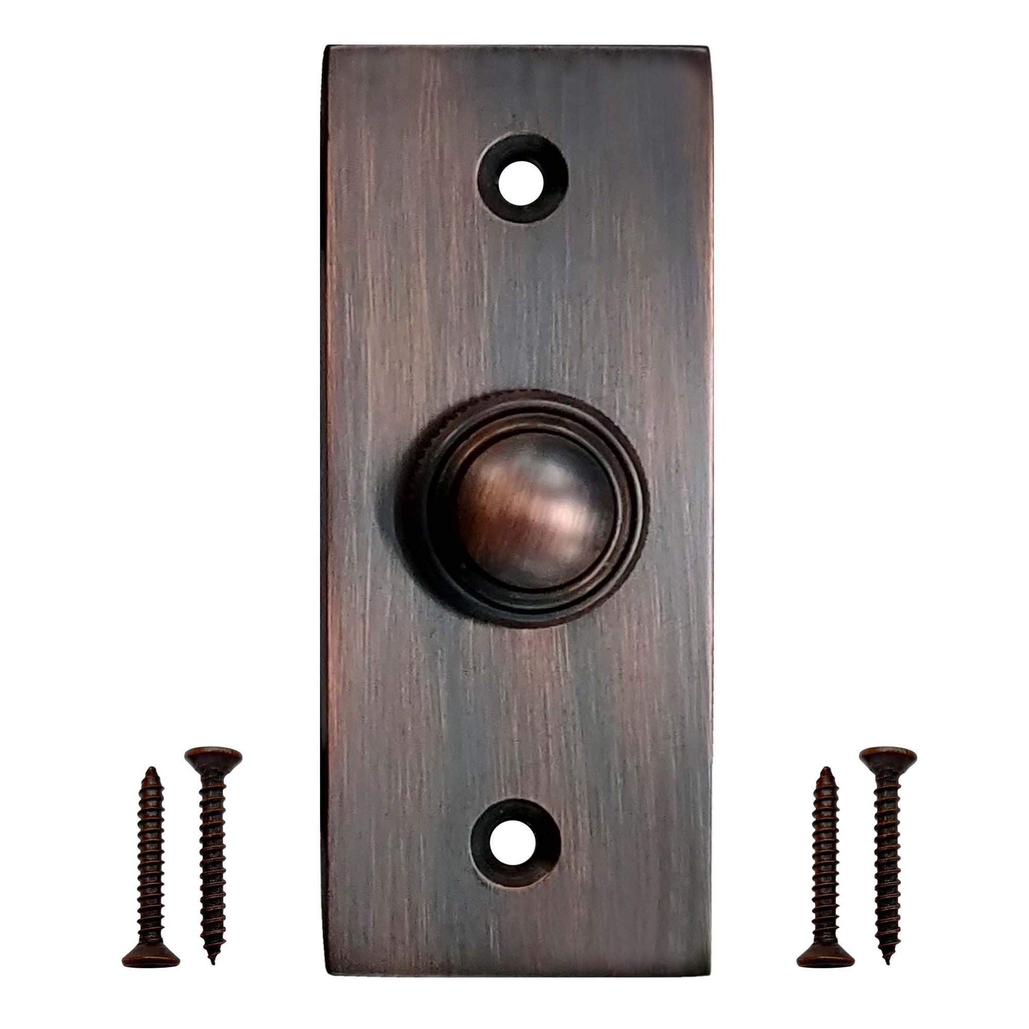 Decorative Doorbell Button – Finest Quality Bell Push Button – Easy to Install Calling Bell Button – Oil Rubbed Brushed