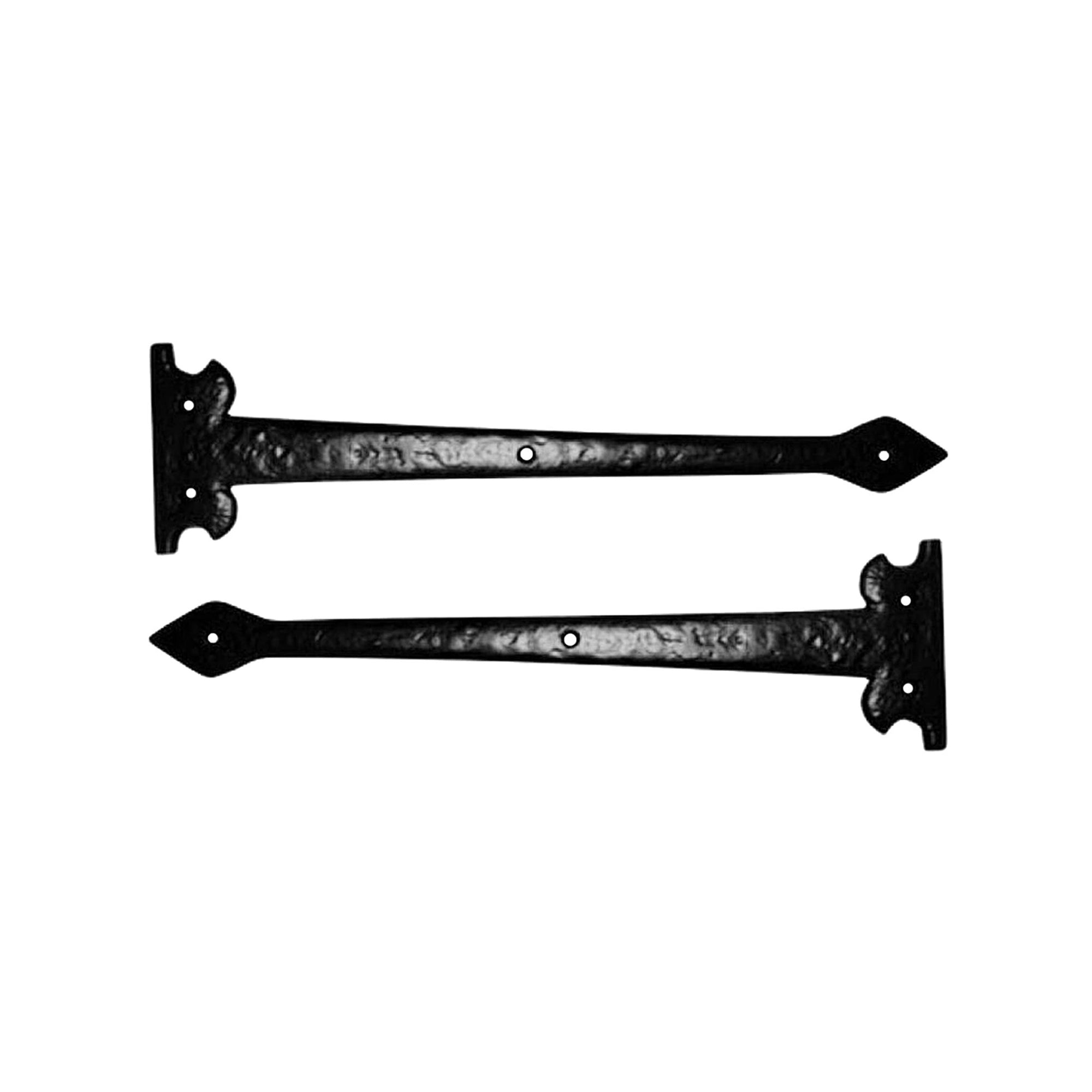 Cast Iron False Hinge Front - Black Powder Coated