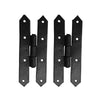 137mm Black Antique Iron Hand Forged H Hinge - Black Powder Coated