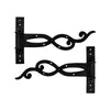 Hinge Set - 2 Piece Gate Hinges for Wooden Fences Heavy Duty - Barn Hinges for Doors - Black Hinges – Hinges for Shed Door - Door Hinges Black Matte