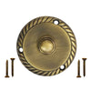 Decorative Doorbell Button – Finest Quality Bell Push Button – Easy to Install Calling Bell Button - Antique Brass Finish