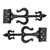 160mm x 50mm Trishul Black Antique Iron Hinge – Black Powder Coated