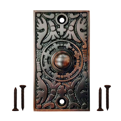 Decorative Doorbell Button – Finest Quality Bell Push Button – Easy to Install Calling Bell Button – Oil Rubbed Bronze