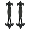 10.6" Black Antique Iron Door Pull (Black Powder Coated) – Furniture Door Pull Antique – Hardware Door Handles