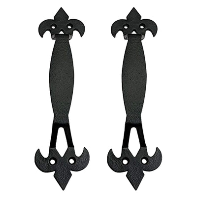 10.6" Black Antique Iron Door Pull (Black Powder Coated) – Furniture Door Pull Antique – Hardware Door Handles