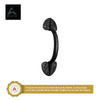 8.3" Black Antique Iron Door and Cabinet Pull - Black Powder Coated