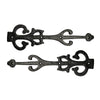 277mm Hinge Set - 2-Piece Gate Hinges - Black Powder Coated Finish