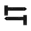 T Hinge Set - 2 Piece Gate Hinges for Wooden Fences Heavy Duty - Barn Hinges for Doors - Black Hinges – Hinges for Shed Door